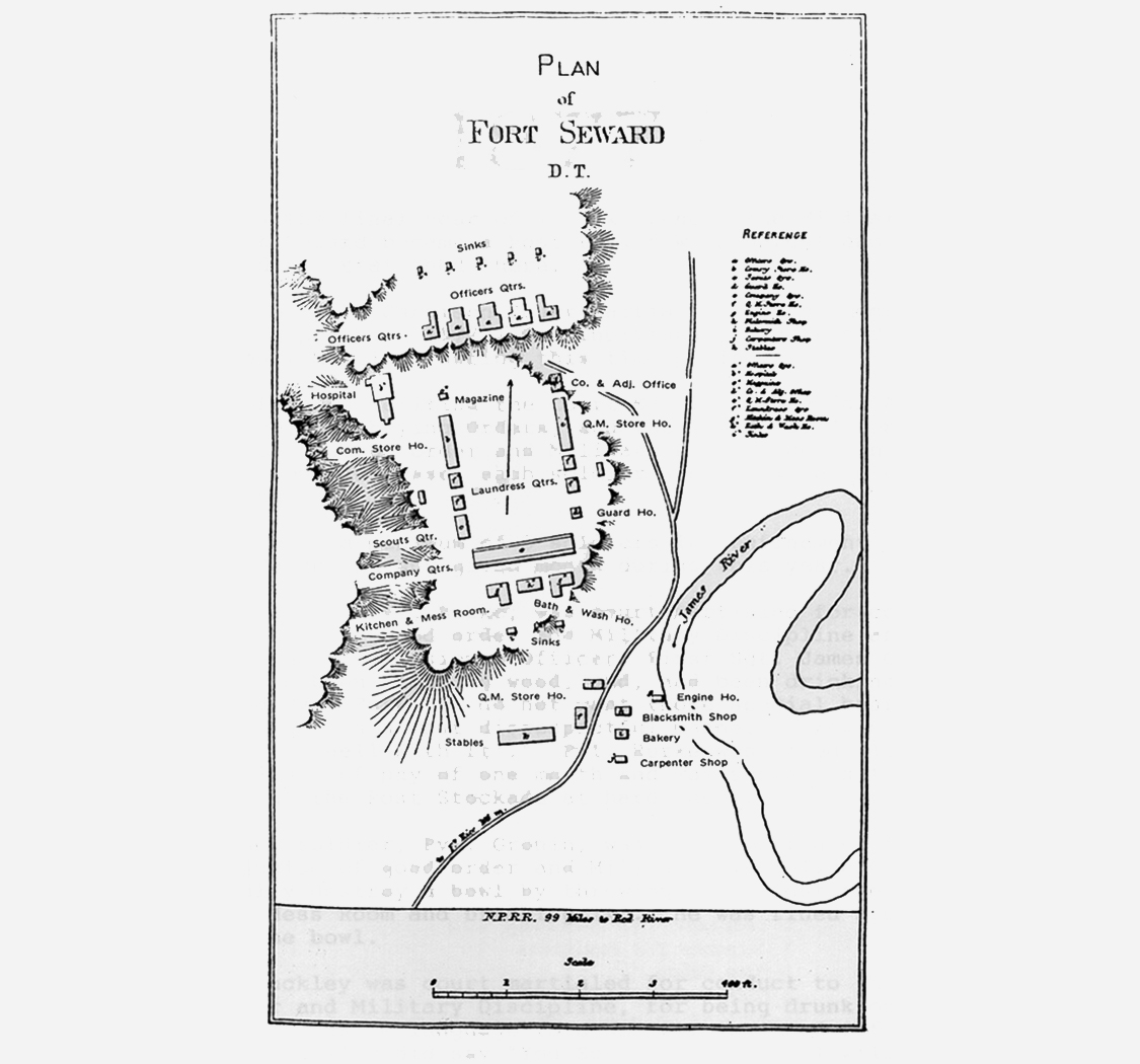 Copy of the 1872 layout of Fort Seward